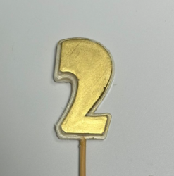 Изображение Фигурка из глазури цифра 2 на шпажке